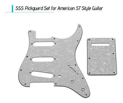Conjunto De Pickguard De Guitarra Elétrica Sss Com Parafusos 0