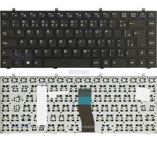 Teclado Philco 14m 14m2  / Itautec W7530 Abnt2  Com Moldura 0