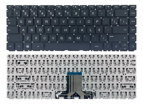 Teclado Para Notebook Hp 14s-dq1004nx 14s-dq3033tu Abnt2 0