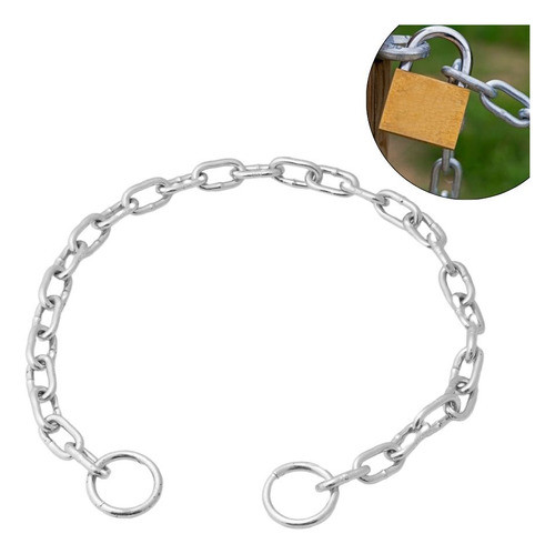 Corrente Soldada Cadeado Portão Moto Bicicleta Aço Elo 5x40 0