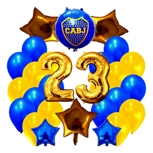 Combo Kit Globos Deco Fiesta Boca 3 0