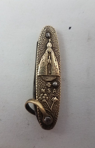 Antigua Navaja Cortaplumas Miniatura Virgen Nsa 3,5 Cm 0