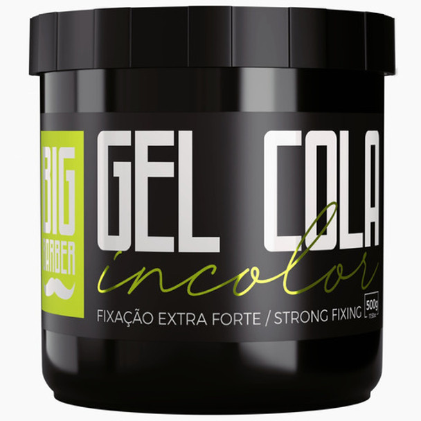 Gel Cola Big Barber 500g Incolor Econômico Super Fixação Und 0
