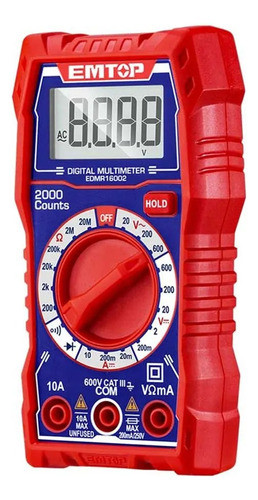 Tester Multimetro Digital Profesional Lcd Ac-dc 600v Emtop 0