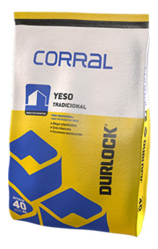 Yeso Tradicional Corral Durlock 40kg 0