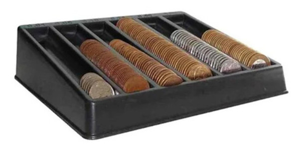 Porta Moedas De Balcão Em Plástico Preto 0