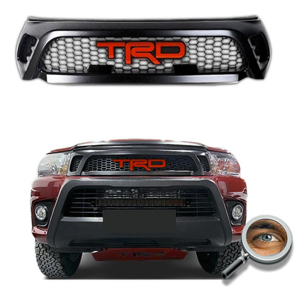 Parrilla Trd Hilux 2016 18 T/ Dx Negra Logo Gde Tuningchrome 0