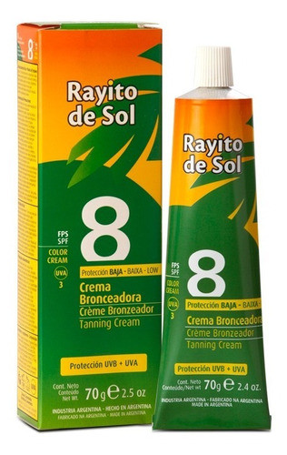 Crema Bronceadora Fps 8 Rayito De Sol X 70g 0