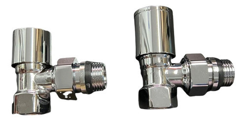 Válvula Escuadra Y Detentor Para Radiador Cromada 0