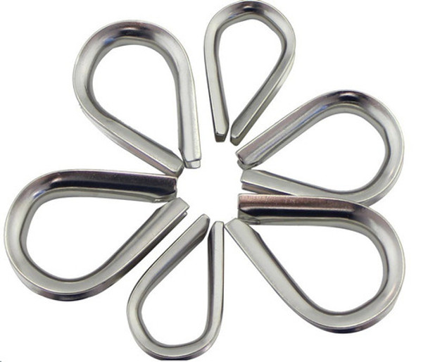 Kit 5 Sapatilha Anilha 12 Mm Aço Inox Para Cabo De Aço Corda 0