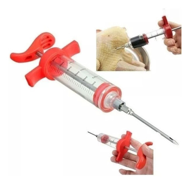 Jeringa Gastronómica Aguja Acero Asado Carne Marinar 0