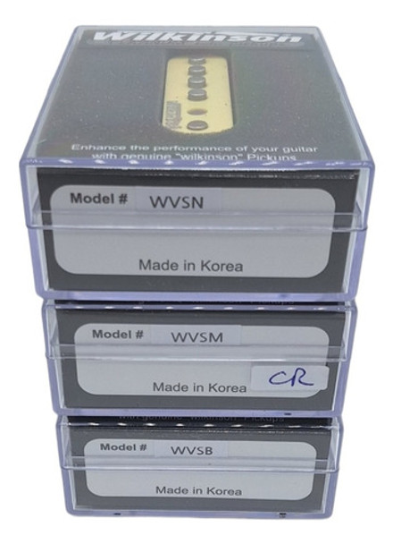 Wilkinson (corea) Set 3 Micrófonos Strato Alnico Crema # Wvs 0