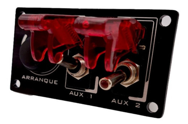 Panel Black Mando 1 Pulsador 2 Interruptores Competicion Egs 0