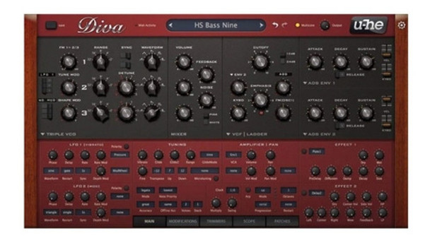 U-he Diva 1.4.3 Vst Win/mac , Vein Ativado 0