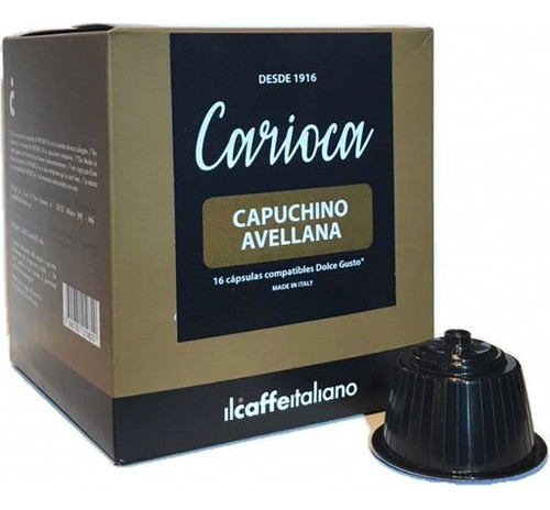 Cápsulas Para Preparar Capuchino Avellana Carioca 16u D. G. 0