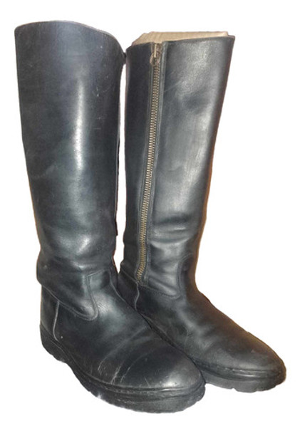 Botas De Montar De Cuero Negro Forradas  Con Cierre 0