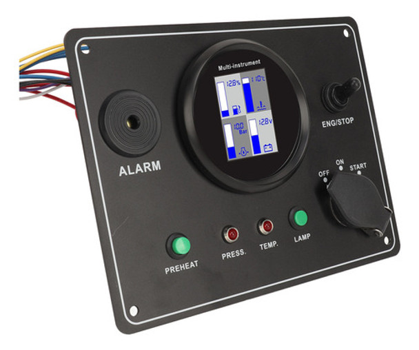 Placa De Instrumentos De Motor Marinho, Painel De Barco, Led 0