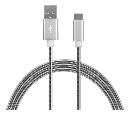 Cabo Multilaser Metálico Type-c 1 Metro Prata - Wi391 0