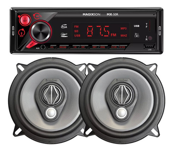 Combo Estereo Bluetooth Auto Led Fm Parlantes 5 Pulgadas 0