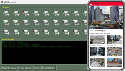 Software De Monitoramento - Js10 Server 5 Câmeras. 0