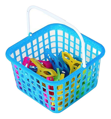 Kit Cesto C/prendedores Pregadores De Roupa Lavanderia Varal 0