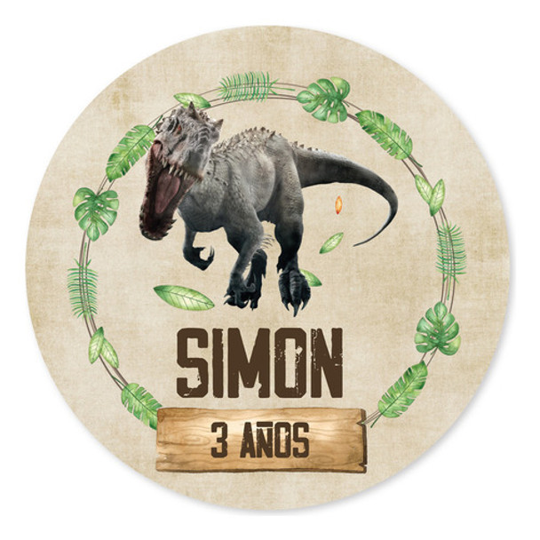 Kit Imprimible Dinosaurios Leaves Cumpleaños Candy Bar Tukit 0