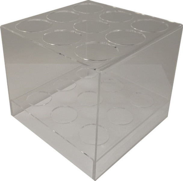 Rack Acrílico 09 Furos 32mm - Para Tubo De Ensaio 50ml 0