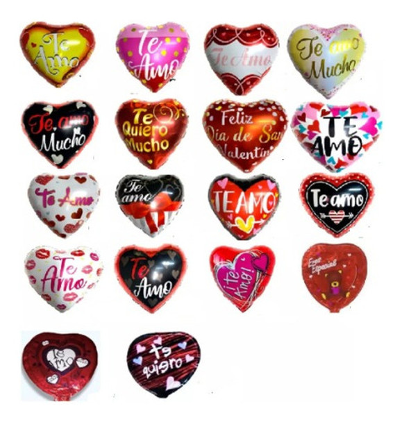 10 Globos Metalizados Corazon Te Amo Te Quiero De 25 Cm 0 10 Globos Metalizados Corazon Te Amo Te Quiero De 25 Cm 0