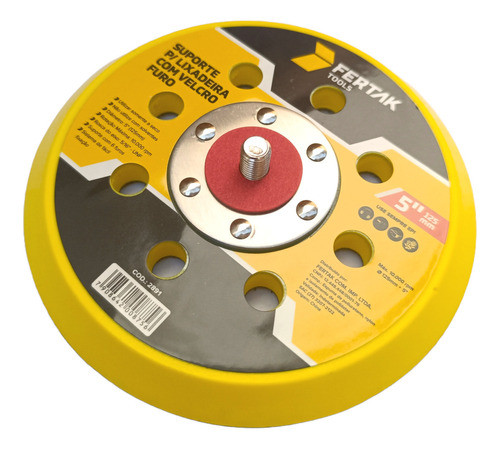 Disco Suporte Lixadeira Pneumática Roquite Hookit 5 Polegada 0