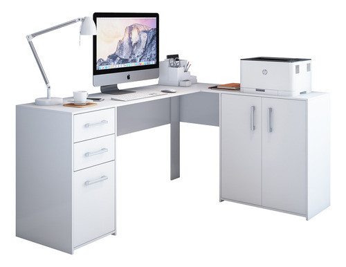 Mesa Em L Para Computador Escritório De Canto Denver 0