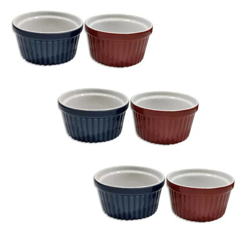 Set X 6 Ramiquin 9cm Diametro Boca X 5cm Altura Cerámica 0