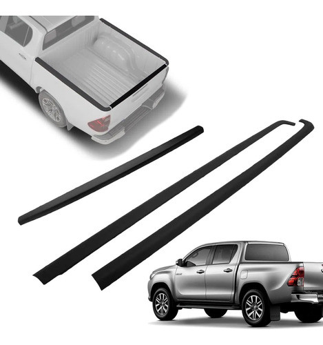Jogo Protetor Borda Lateral + Tampa Hilux 20 2021 2022 Bepo 0
