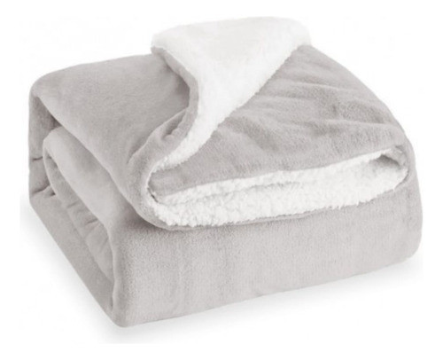 Manta Reversible Flannel/sherpa 150x200 Cm Gris 0