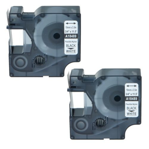 Estados Unidos Stock 2 X Negro En Blanco Poliester Ind Etiqu 0