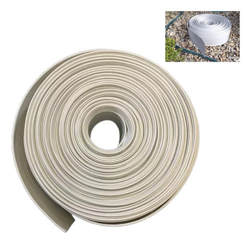 Separador Limitador De Grama Jardim Borda 10cm X 50m Branco 0