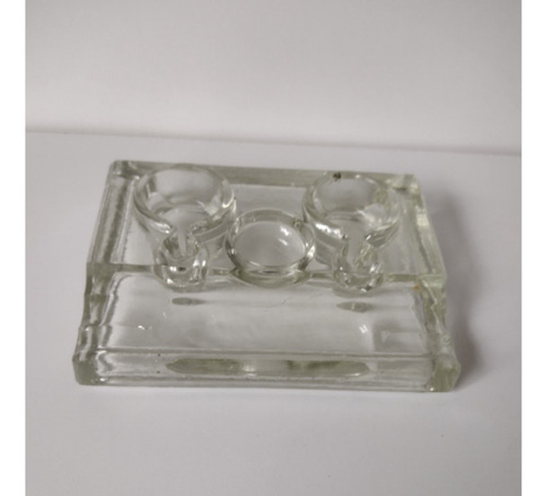 Antiguo Tintero De Vidrio Para Deco 0