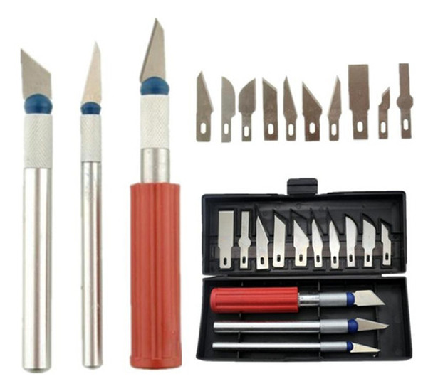 Cutter Juego Bisturi Set Cuchillas Kit Precision Profesional 0