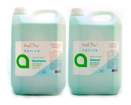 Shampoo Nov Argan 4lts Nutrición + Acondicionador 0