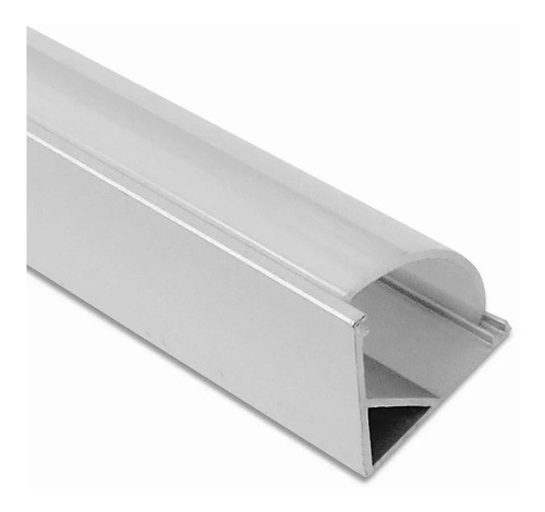 Perfil Aluminio Angulo + Difusor Curvo Para Led 16mm X 2mts 0