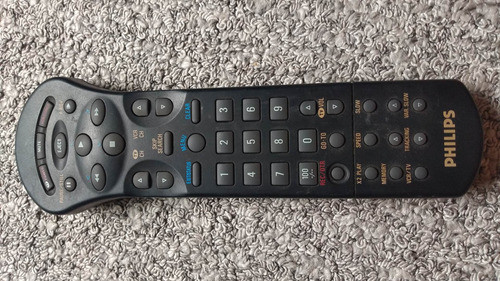 Controle Videocassete Philips Funcionando (sem Tampa Pilha) 0