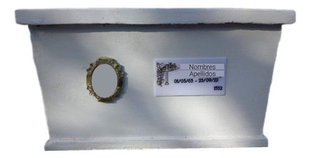 Urna  De Cemento Pintada 1 Cuerpo Con Acrílico 2 Y Foto 0 Urna  De Cemento Pintada 1 Cuerpo Con Acrílico 2 Y Foto 0