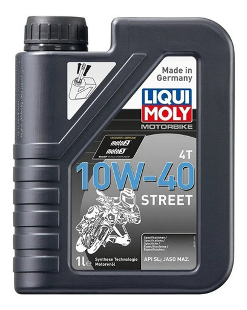 Aceite De Moto Liqui Moly Motorbike 4t 10w40 Basic Street 1l 0