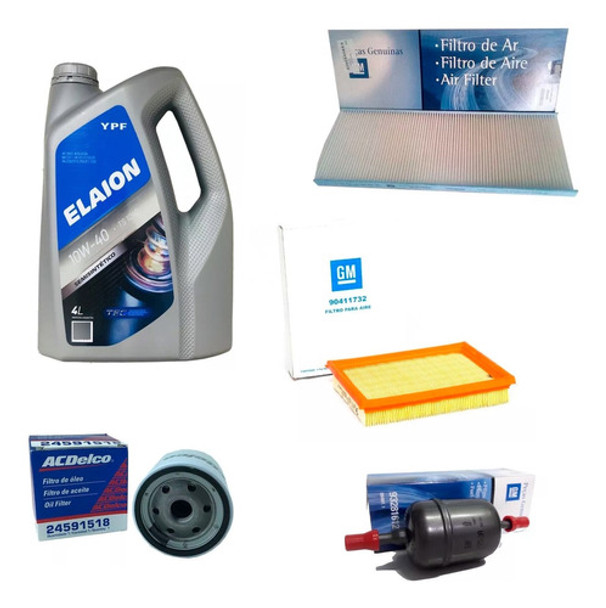 Combo 4 Filtros + Aceite Ypf 10w40 Original Chevrolet Agile 0