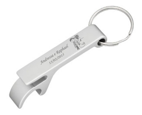 50 Chaveiros Abridor Tampa Garrafa Personalizado Laser L1261 0
