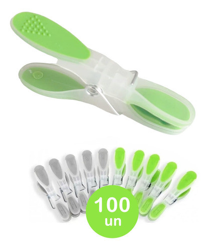 100un Prendedor Roupa Base Emborrachada Pregador Plástico 0