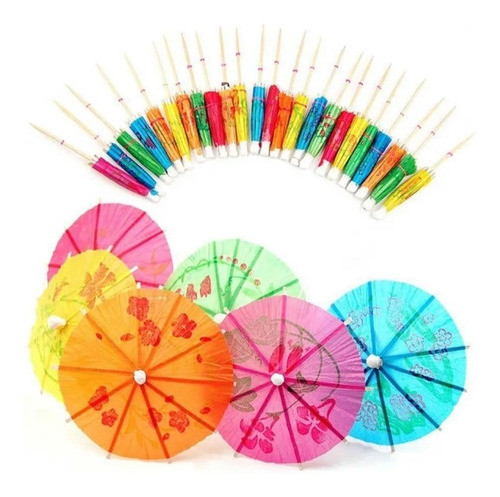 Guarda Chuva Para Drink Palito Decoração Sombrinha C/72 0