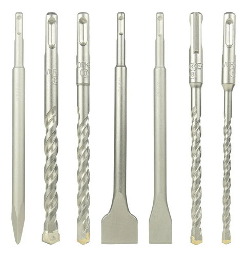 Jogo Talhadeira, Brocas E Ponteiros Sds Plus 7 Peças Worker 0