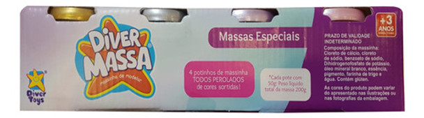 Kit Massinha Perolado 4 Unidades 0