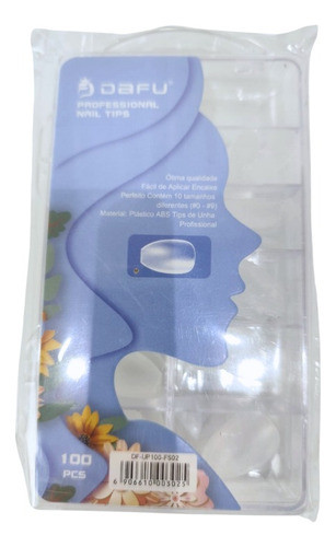 Postiça Soft Gel Amendoada Transparente 100pcs Dafu 0