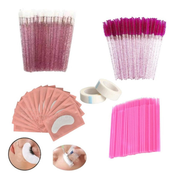 Kit Pad Gel Escovinha Microbrush Aplicador Gloss E Fita 0 Kit Pad Gel Escovinha Microbrush Aplicador Gloss E Fita 0